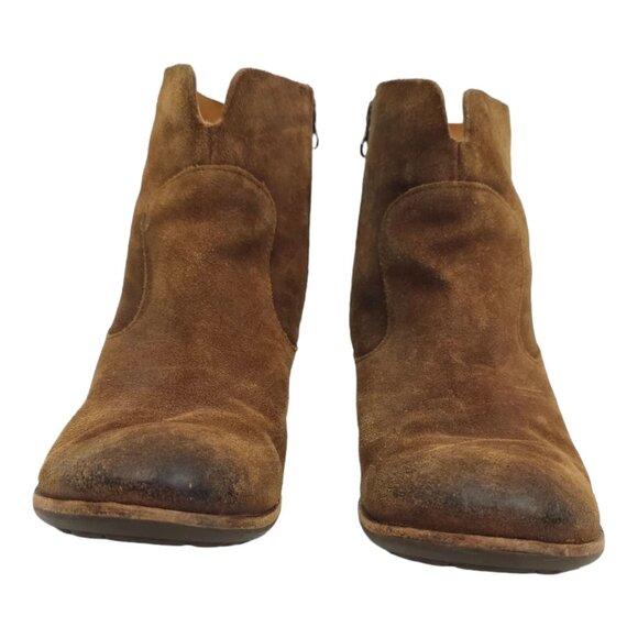 Kork Ease Side Zip Suede Ankle Boots Womens Size 7.5 M Booties Brown K48523 - Picture 5 of 14